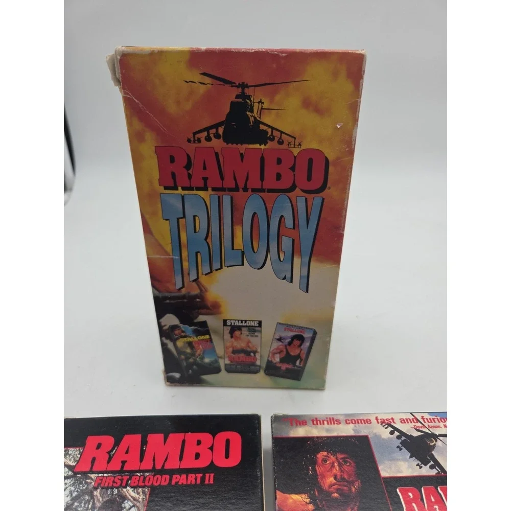 Rambo Trilogy VHS Parts 1 2 3 First Blood, First Blood Part II, Rambo III Tested